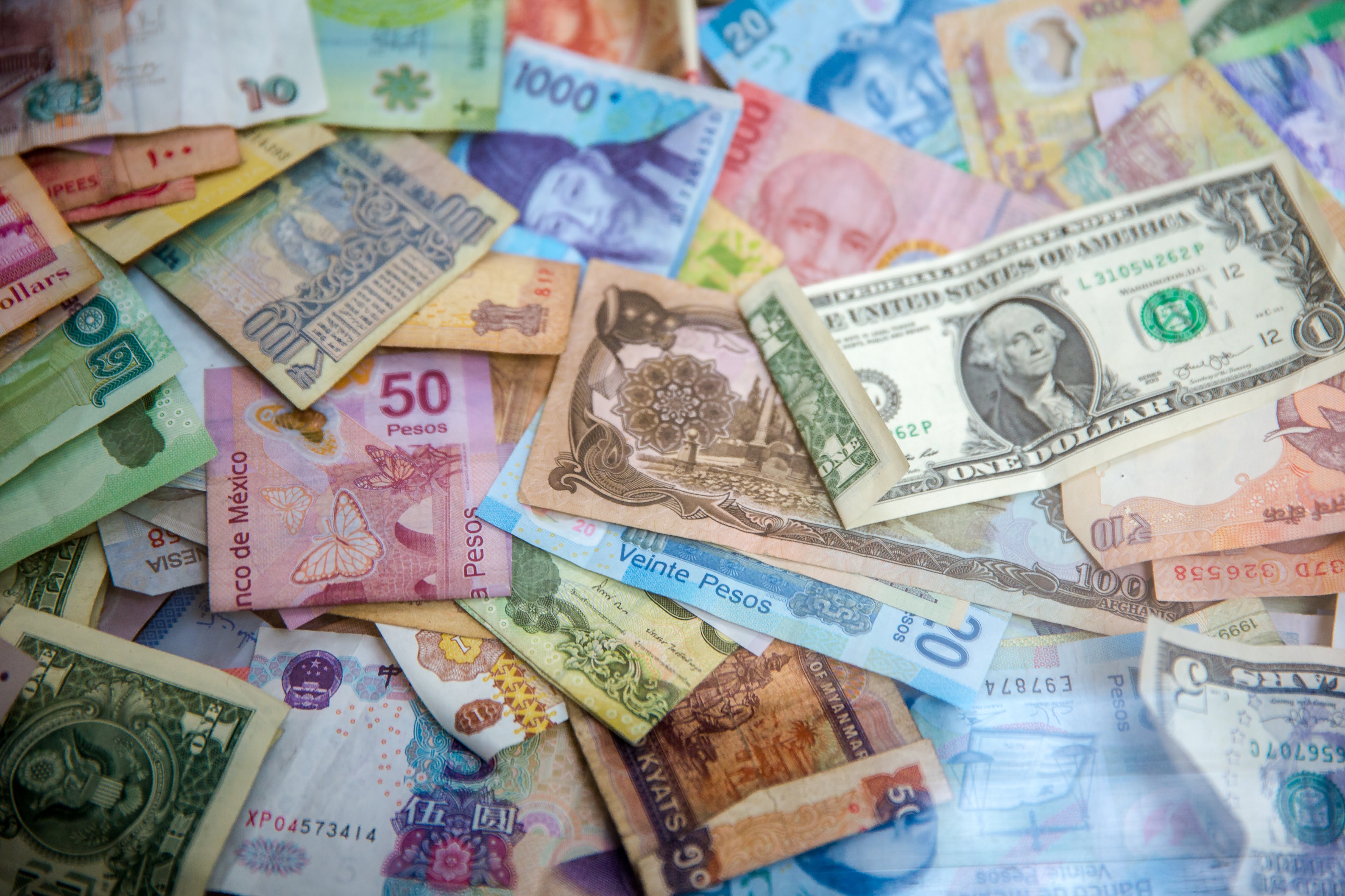 various currencies